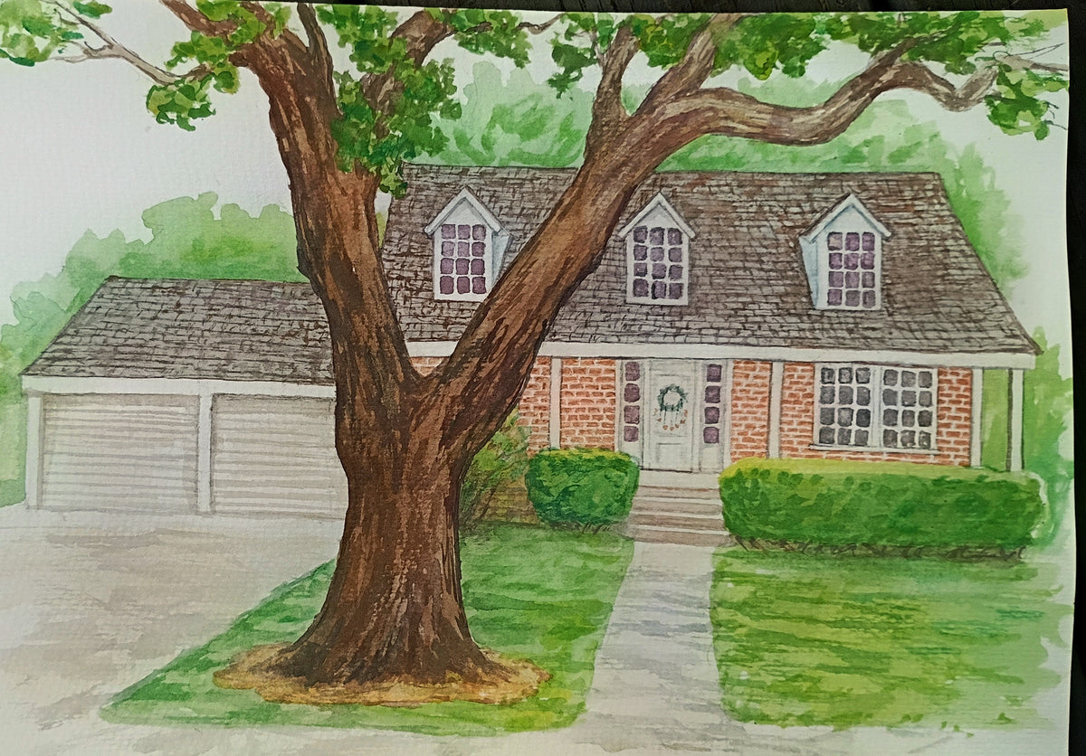 Watercolor House Portraits